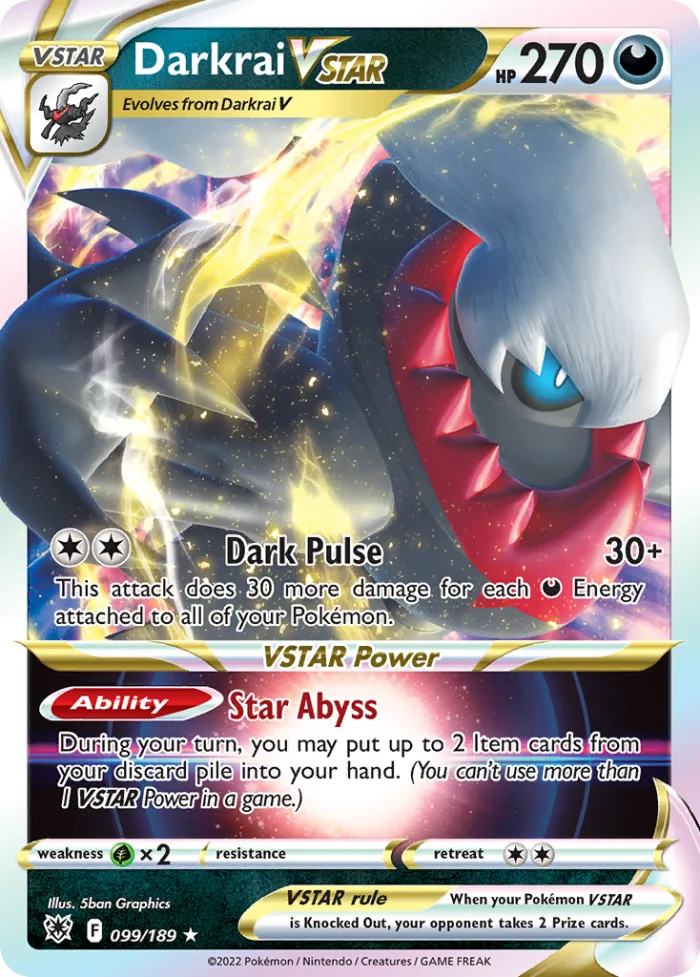 Darkrai VSTAR #99 Astral Radiance Pokemon card