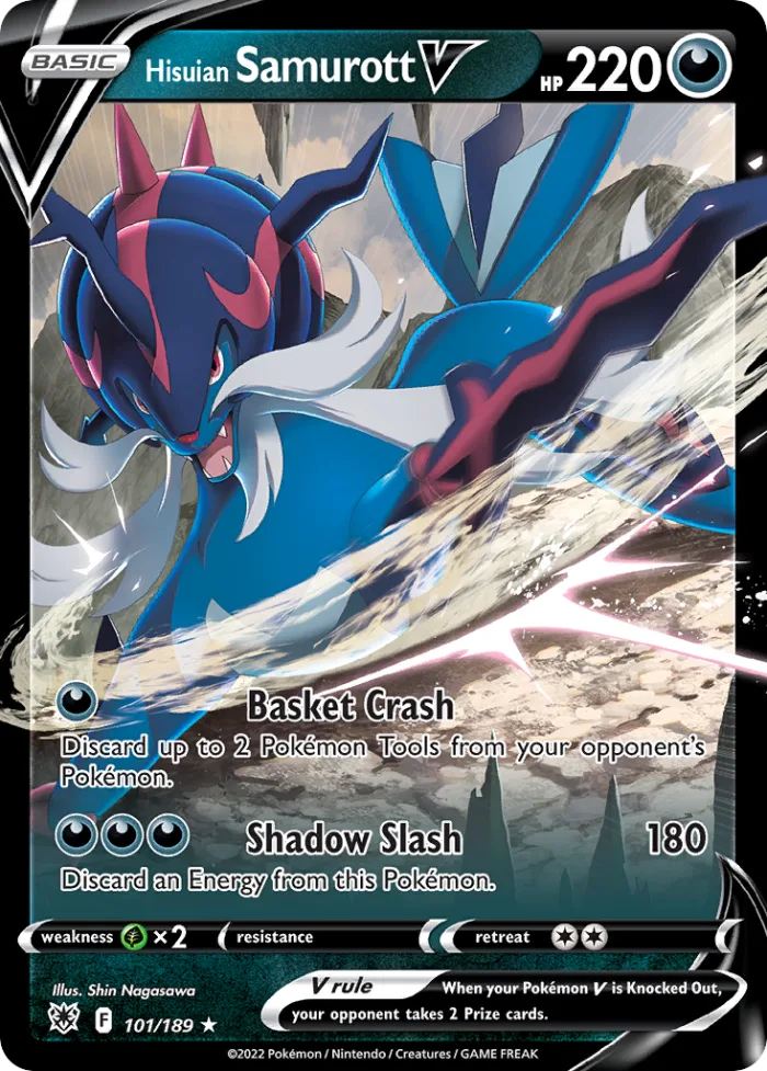 Hisuian Samurott V #101 Astral Radiance Pokemon card