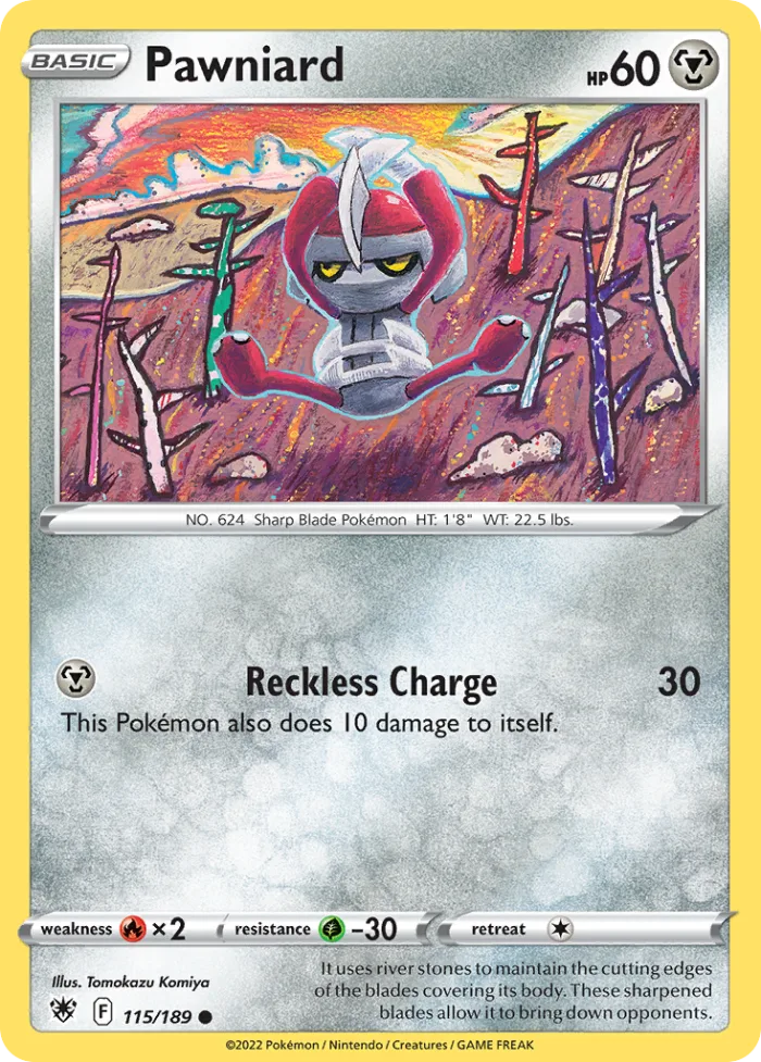 Pawniard #115 Astral Radiance Pokemon card