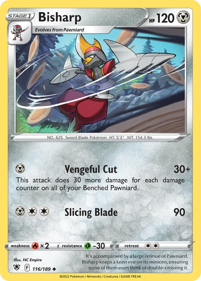 Bisharp #116 Astral Radiance Pokemon card