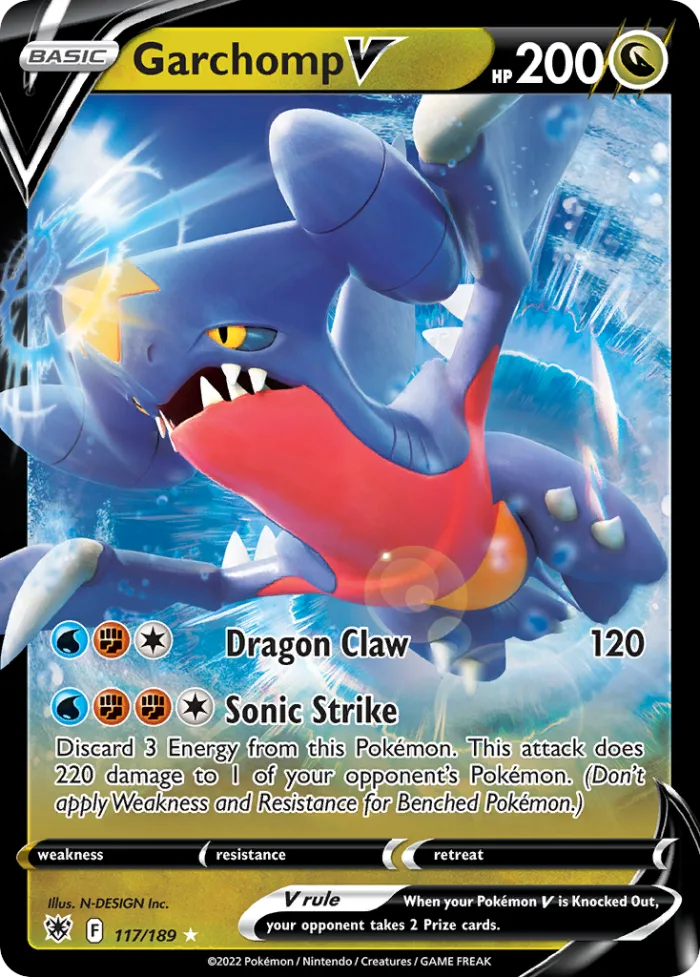 Garchomp V #117 Astral Radiance Pokemon card