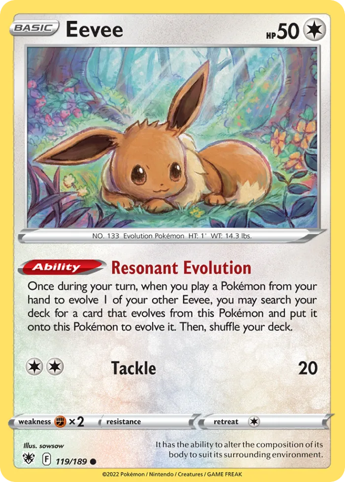 Eevee #119 Astral Radiance Pokemon card