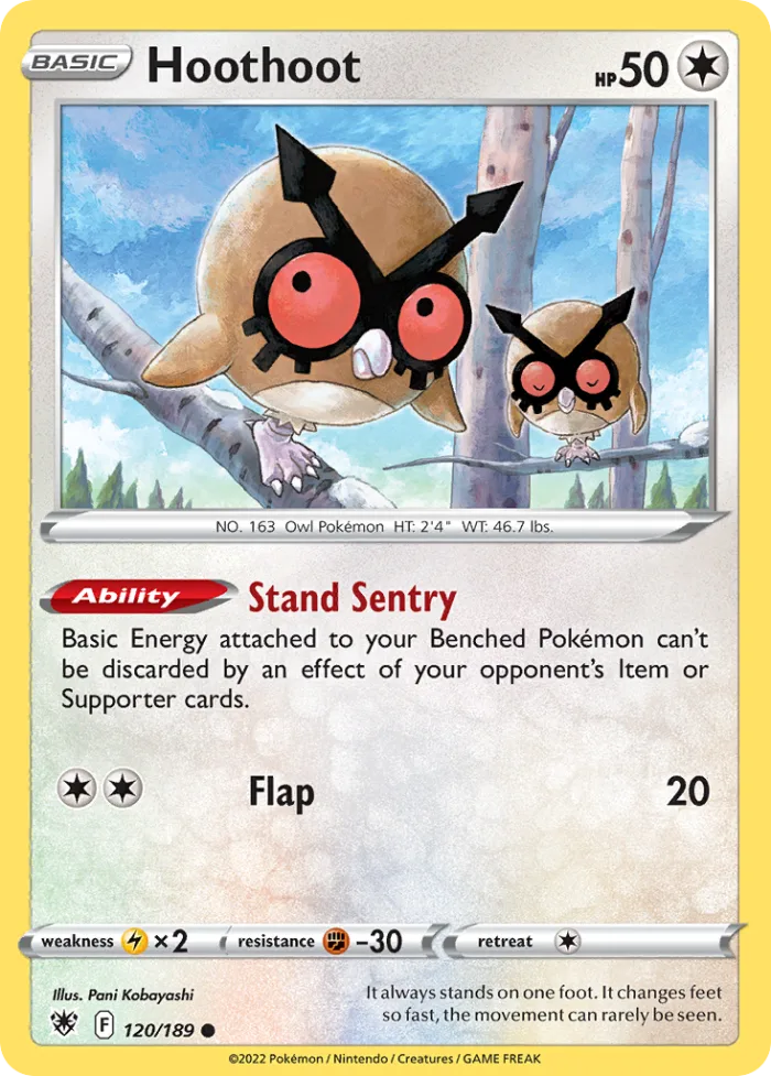 Hoothoot #120 Astral Radiance Pokemon card