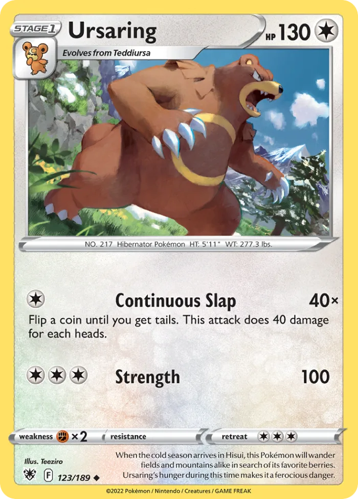 Ursaring #123 Astral Radiance Pokemon card