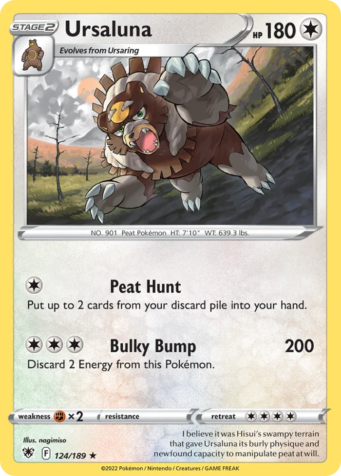 Ursaluna #124 Astral Radiance Pokemon card