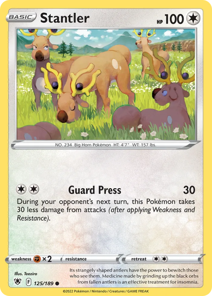 Stantler #125 Astral Radiance Pokemon card