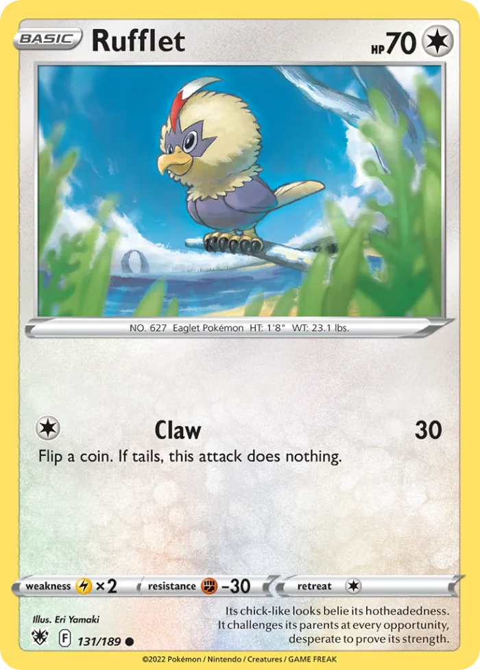 Rufflet #131 Astral Radiance Pokemon card