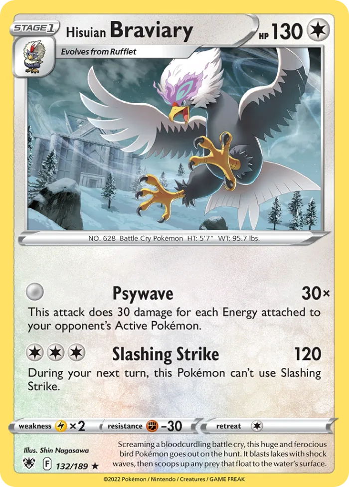 Hisuian Braviary #132 Astral Radiance Pokemon card