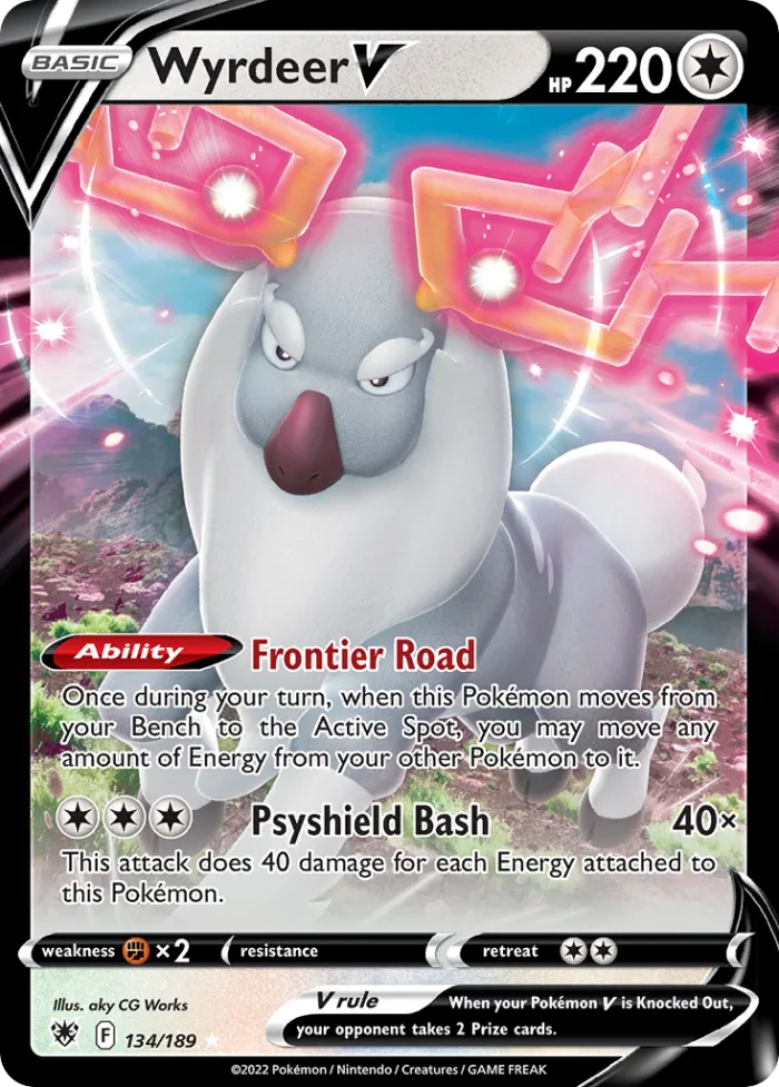 Wyrdeer V #134 Astral Radiance Pokemon card