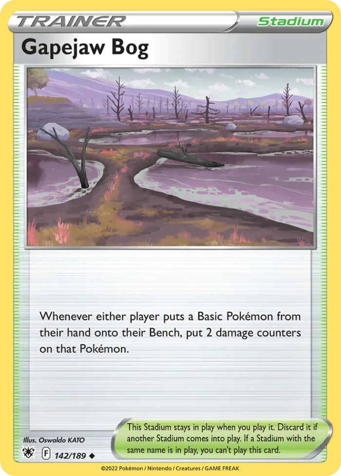 Gapejaw Bog #142 Astral Radiance Pokemon card