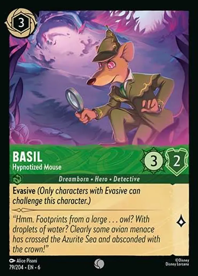 Basil #79 Azurite Sea Disney Lorcana card