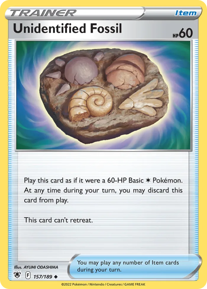 Unidentified Fossil #157 Astral Radiance Pokemon card
