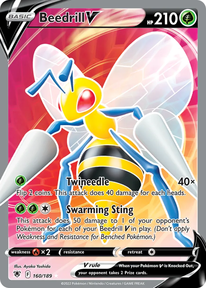 Beedrill V #160 Astral Radiance Pokemon card