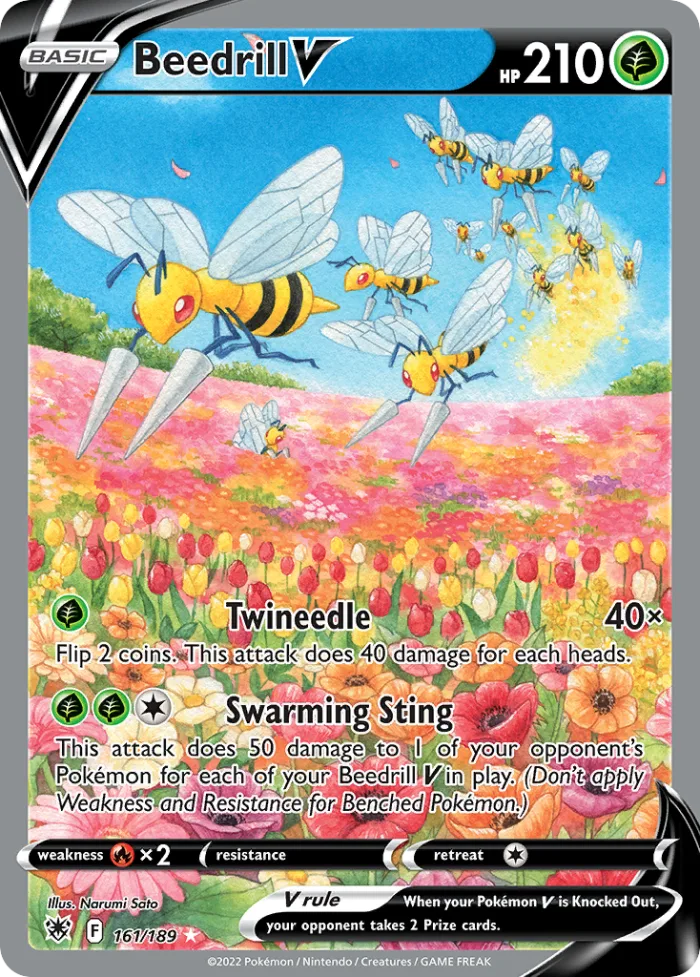 Beedrill V #161 Astral Radiance Pokemon card