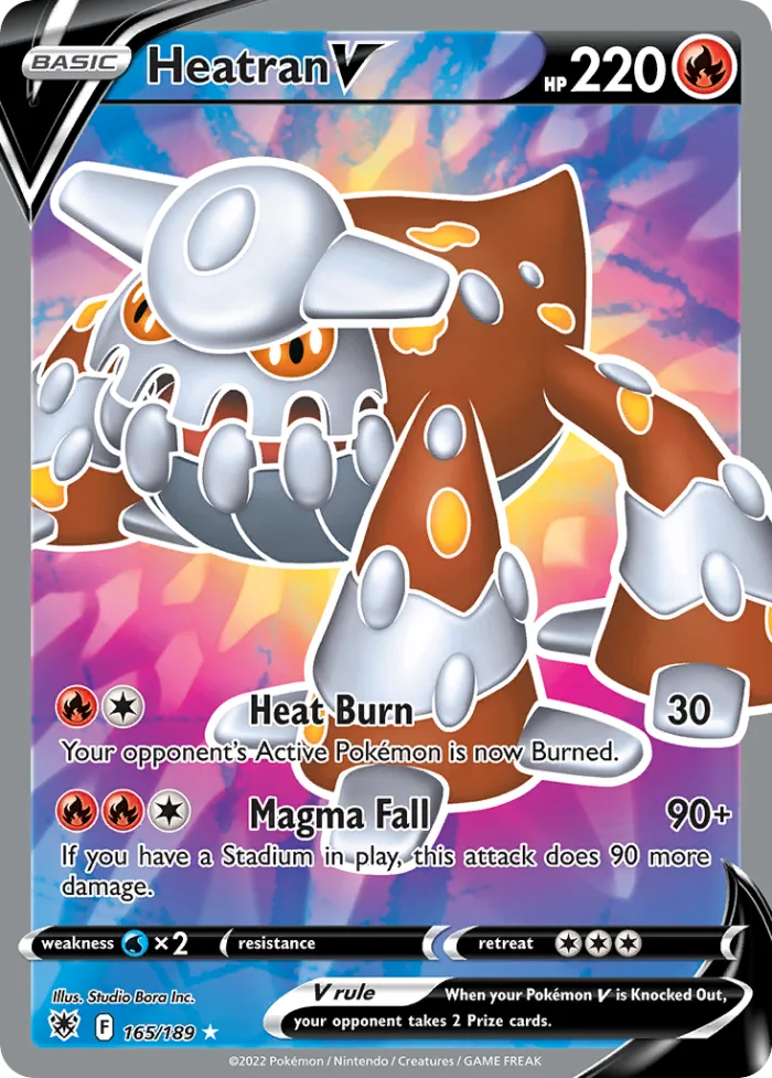 Heatran V #165 Astral Radiance Pokemon card