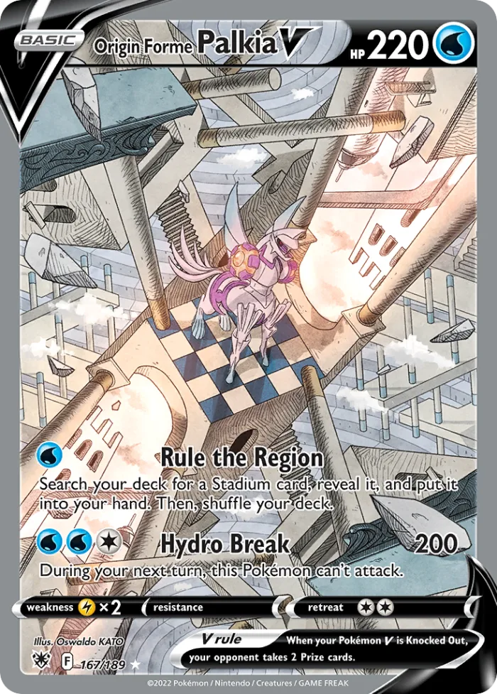 Origin Forme Palkia V #167 Astral Radiance Pokemon card