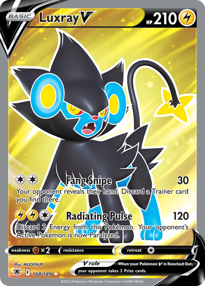 Luxray V #168 Astral Radiance Pokemon card