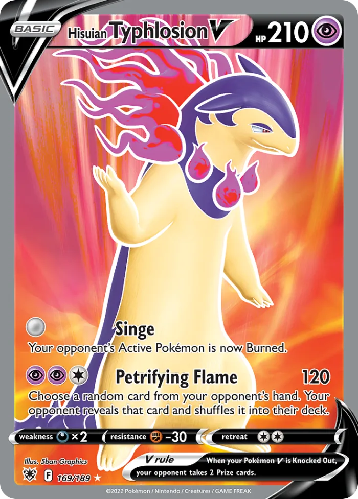Hisuian Typhlosion V #169 Astral Radiance Pokemon card