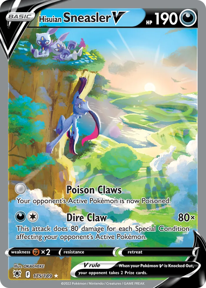 Hisuian Sneasler V #175 Astral Radiance Pokemon card