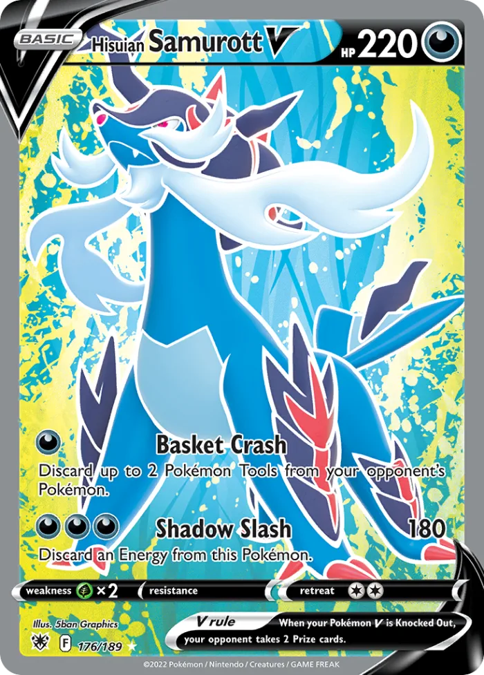 Hisuian Samurott V #176 Astral Radiance Pokemon card