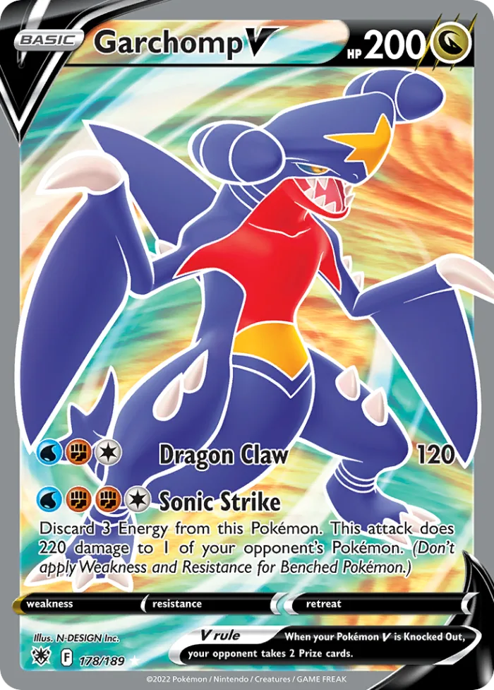 Garchomp V #178 Astral Radiance Pokemon card