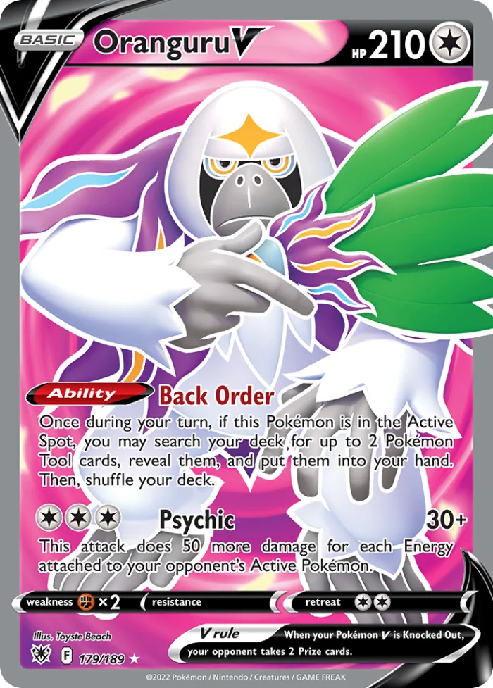 Oranguru V #179 Astral Radiance Pokemon card