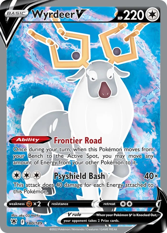 Wyrdeer V #180 Astral Radiance Pokemon card