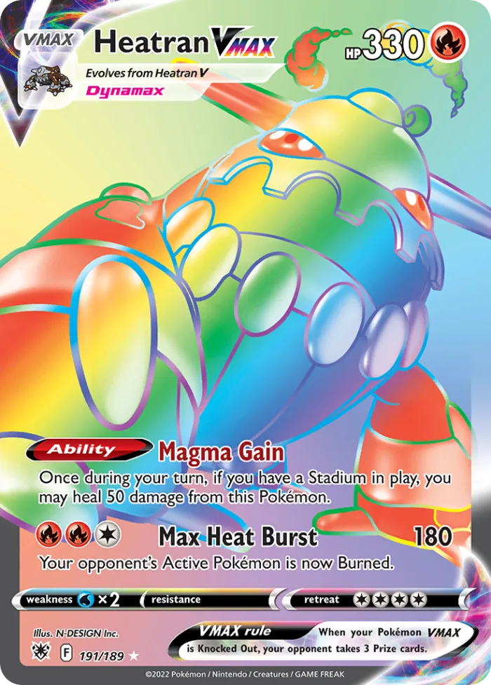 Heatran VMAX #191 Astral Radiance Pokemon card