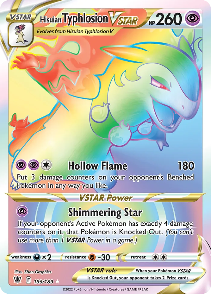 Hisuian Typhlosion VSTAR #193 Astral Radiance Pokemon card