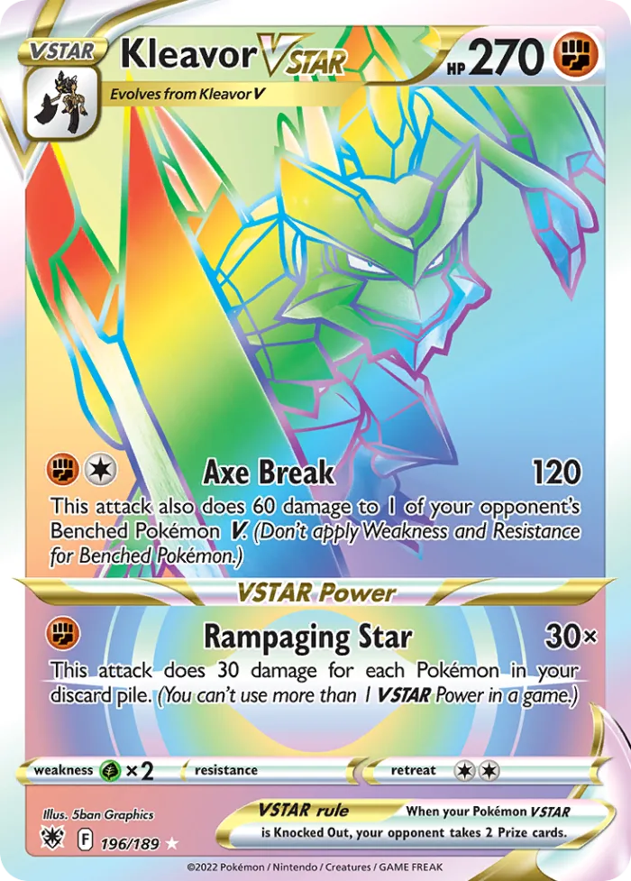 Kleavor VSTAR #196 Astral Radiance Pokemon card
