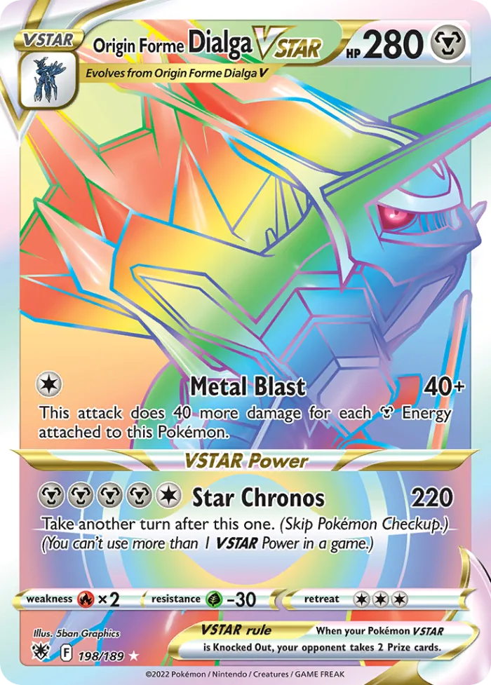 Origin Forme Dialga VSTAR #198 Astral Radiance Pokemon card