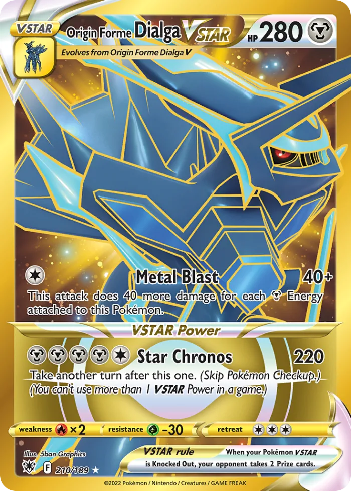 Origin Forme Dialga VSTAR #210 Astral Radiance Pokemon card