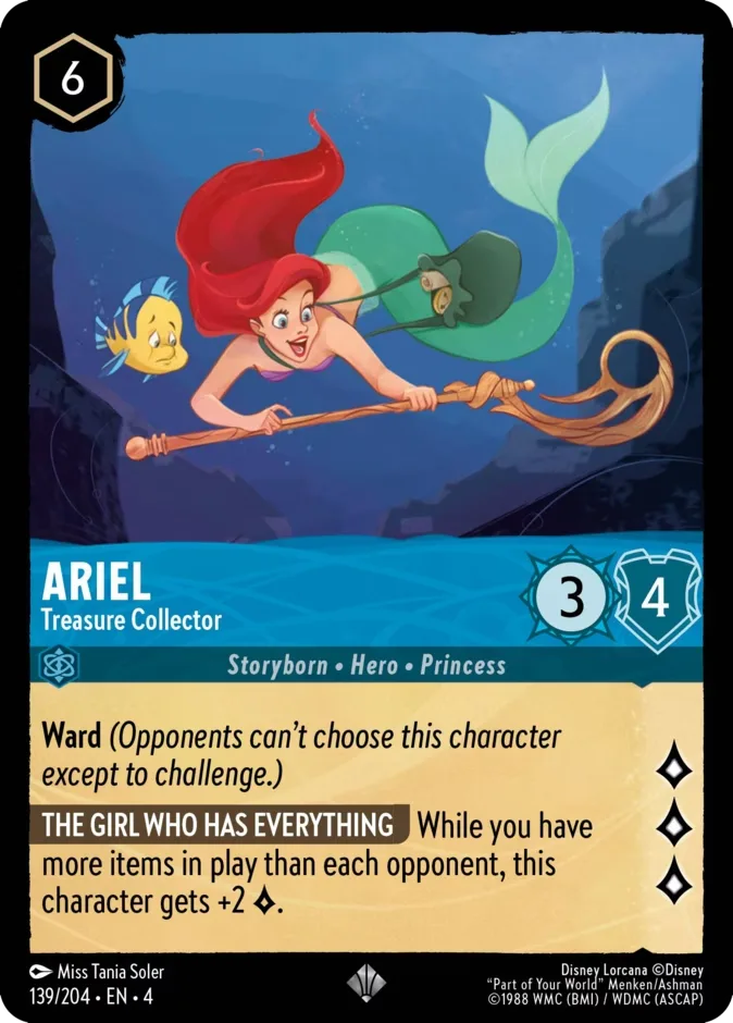 Ariel #139 Ursula's Return Disney Lorcana card