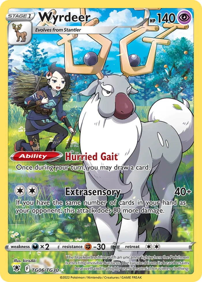 Wyrdeer #TG06 Astral Radiance Pokemon card