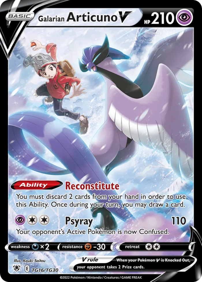 Galarian Articuno V #TG16 Astral Radiance Pokemon card