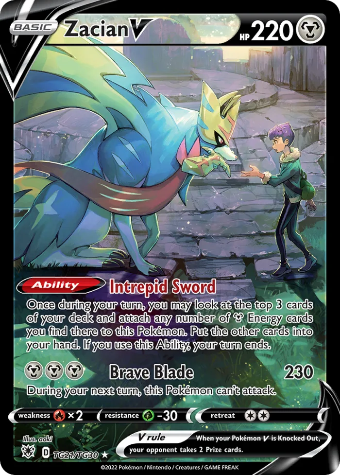 Zacian V #TG21 Astral Radiance Pokemon card