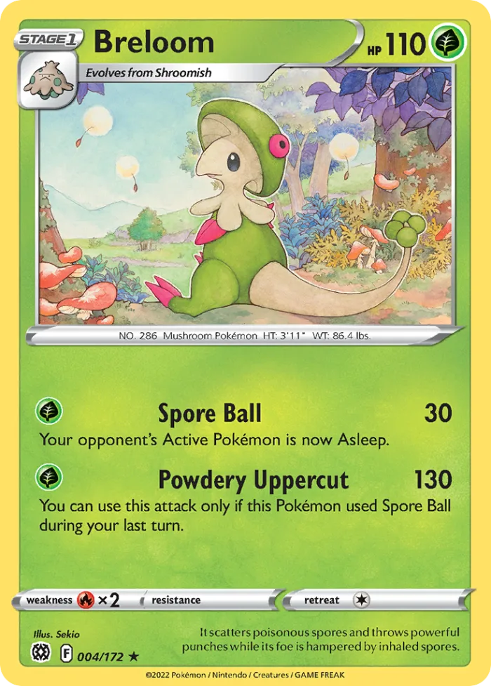 Breloom #4 Brilliant Stars Pokemon card