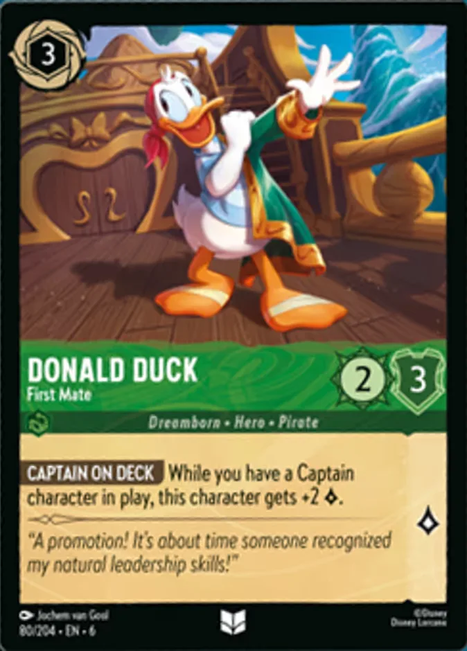 Donald Duck #80 Azurite Sea Disney Lorcana card