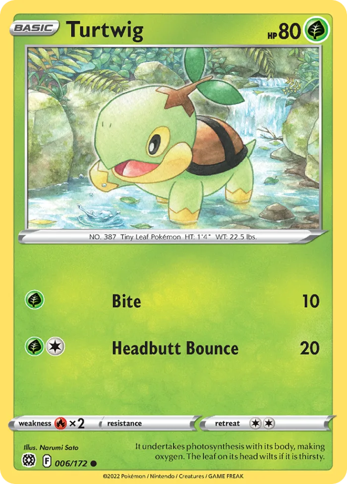 Turtwig #6 Brilliant Stars Pokemon card