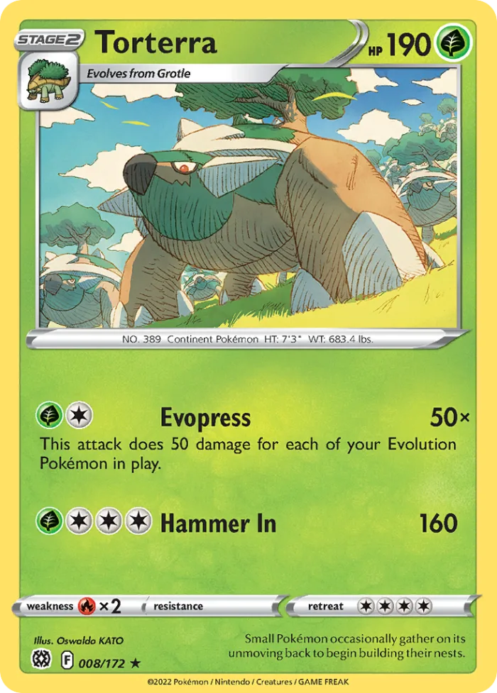 Torterra #8 Brilliant Stars Pokemon card