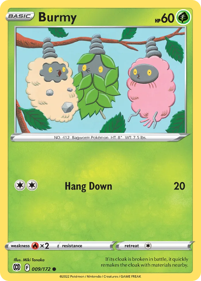 Burmy #9 Brilliant Stars Pokemon card