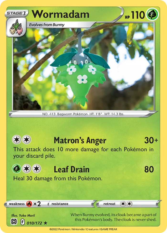 Wormadam #10 Brilliant Stars Pokemon card