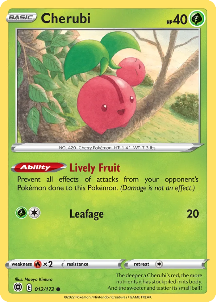 Cherubi #12 Brilliant Stars Pokemon card