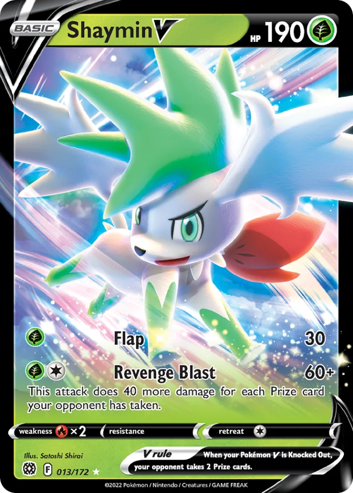Shaymin V #13 Brilliant Stars Pokemon card