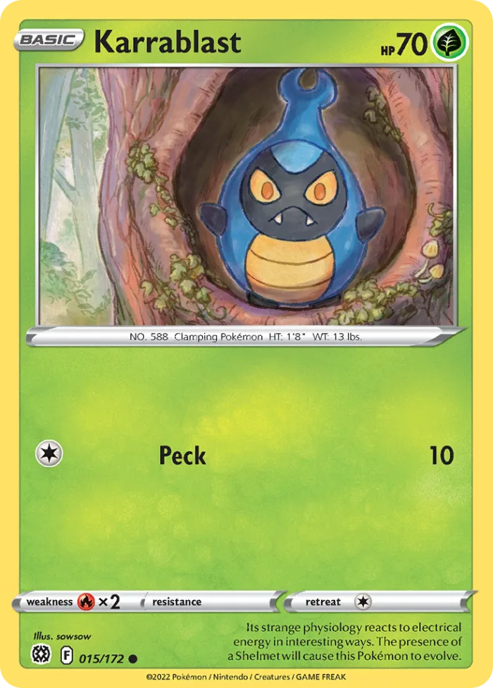 Karrablast #15 Brilliant Stars Pokemon card