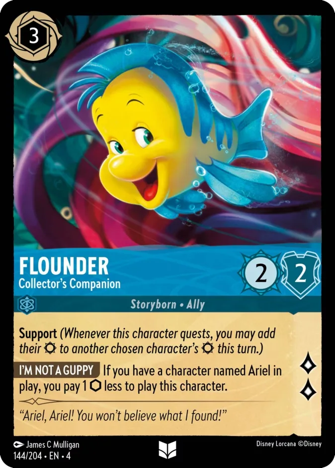 Flounder #144 Ursula's Return Disney Lorcana card