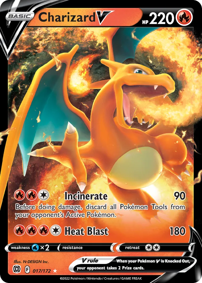 Charizard V #17 Brilliant Stars Pokemon card