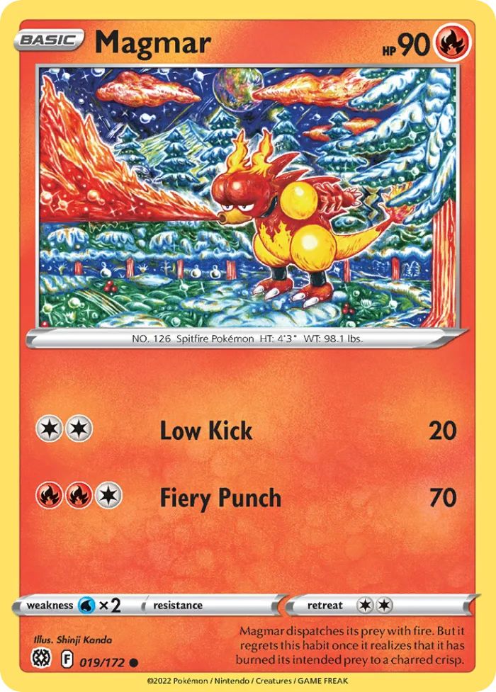 Magmar #19 Brilliant Stars Pokemon card