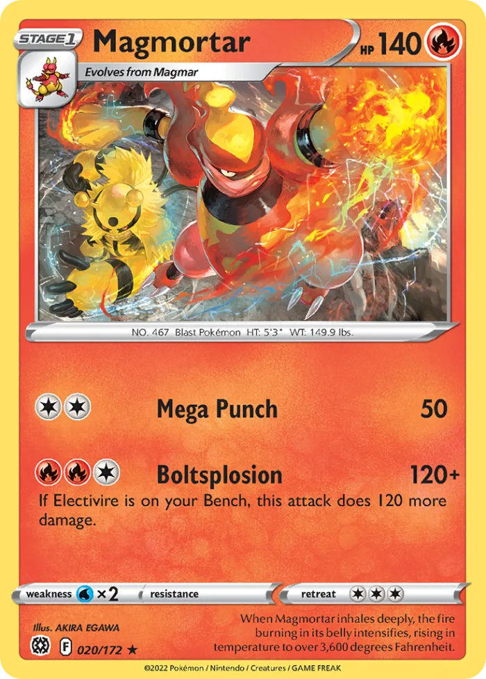 Magmortar #20 Brilliant Stars Pokemon card