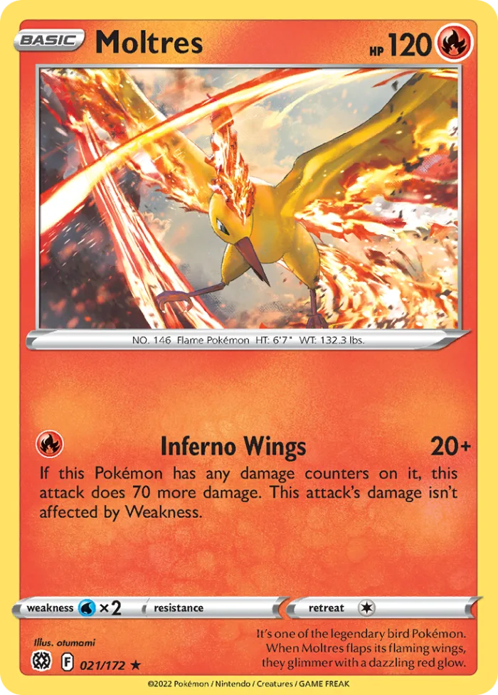 Moltres #21 Brilliant Stars Pokemon card